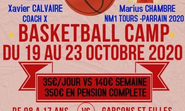 Camp Basket à Châtellerault du 19 au 23 octobre !