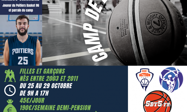 Camp de Basket à Châtellerault du 25 au 29 octobre avec Coach X !